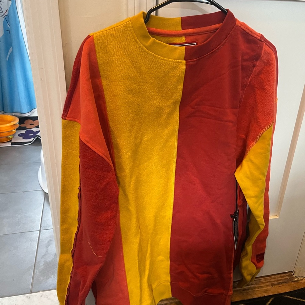 NWT Red and Yellow Crewneck Sweatshirt